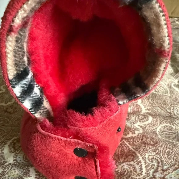 Burberry Red Genuine Lambskin Coat
